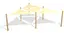 Solseilkombinasjon med stolper 4 x L360 x B360 x H230 cm