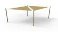 Solseilkombinasjon med 2 trekantseil 2 x L360 x B360 x D360 x H230 cm