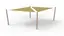 Solseilkombinasjon med 2 trekantseil 2 x L360 x B360 x D360 x H230 cm