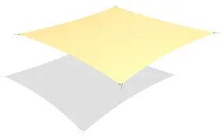 Solseil firkantet L360 x B360 cm