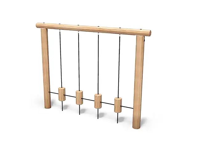 Balansestativ med 4 stubber L280 x B20 x H210 cm 