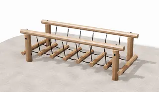 Bjelkebro i robiniatre L300 x B120 x H90 cm