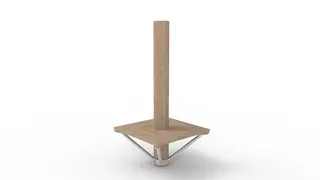 Core robiniastokk med benk L80 x B80 x H170 cm