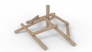 Core klatrepyramide i robinia L355 x B315 x H140 cm