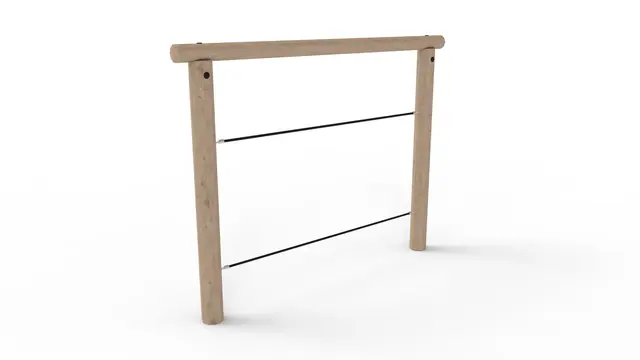 Core robinia balansegang med tau L280 x B20 x H210 cm 