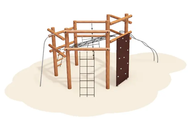 Core sekskantet klatresystem L670 x B420 x H310 cm 