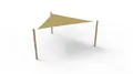 Solseil trekant med stolper L420 x B420 x D420 x H230 cm