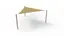 Solseil trekant med stolper L420 x B420 x D420 x H230 cm