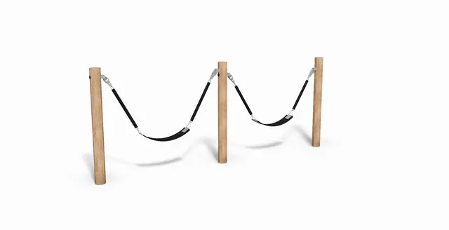 Trigonor Basic dobbel stolpehuske L340 x B11 x H130 cm 