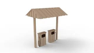 Core robinia bensinstasjon L240 x B190 x H240 cm