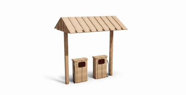 Core robinia bensinstasjon L240 x B190 x H240 cm 