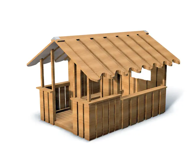 Asterix lekehus med veranda L250 x B210 x H170 cm 