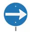 Trafikkskilt kjøreretning høyre