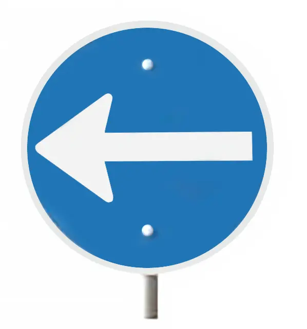 Trafikkskilt kjøreretning venstre 