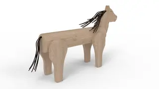 Core hest lekeskulptur