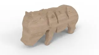 Core villsvin lekeskulptur L95 x B30 x H43 cm