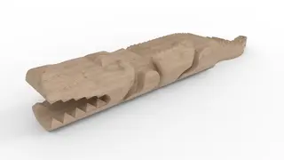 Core krokodille lekeskulptur L360 x B50 x H50 cm