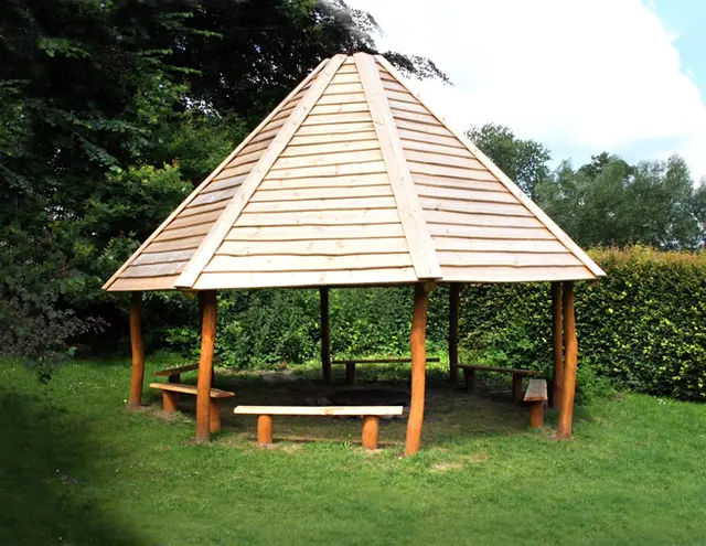 Bålhus åttekantet L Ø600 x H480 cm 