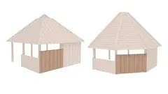 B&#229;lhus sidevegg 3/4 h&#248;yde H135 cm