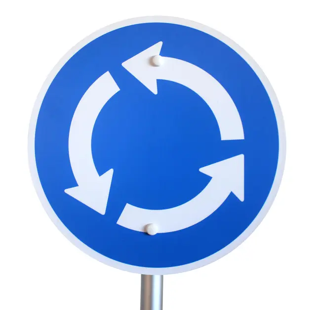 Trafikkskilt rundkjøring 