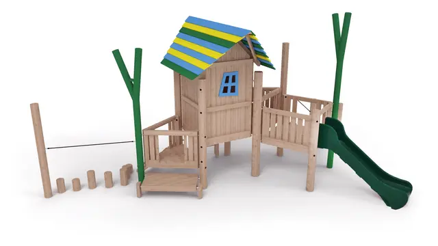 Robinia klatrehus L750 x B260 x H375cm 