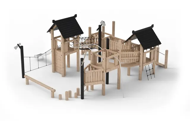 Vikingtårn klatresystem L859 x B805 x H 260/320 cm 