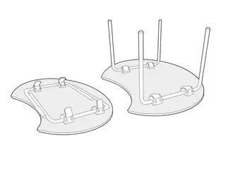 Space modulbord 2 Ø120 x H72 cm