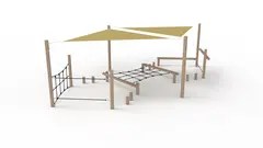 Mini balansebane med solseil L790 x B300 x H220 cm