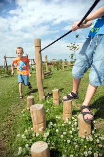 Trigonor Basic balansestolper med tau L210 x B30 x H130 cm