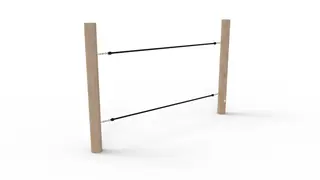 Trigonor Basic balanseline med tau L210 x B11 x H60 cm