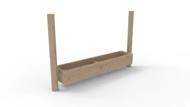 Basic plantekasse i robinia L210 x B40 x H130 cm 