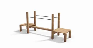 Core rullebom med platform L400 x B92 x H160cm