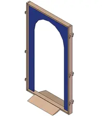 Lekevegg h&#248;y med d&#248;r&#229;pning B89 x D9 x H153 cm