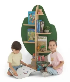 Bokhylle tre liten B70 x D27 x H120 cm 