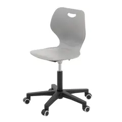 Cleo large stol med gasslift/hjul grå H41-55 cm