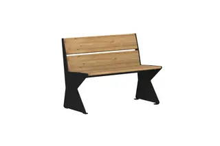 Tuva Time benk med rygg 2-seter B103 x H45 cm