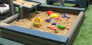 Dahna sandkasse L200 x B200 x H28 cm