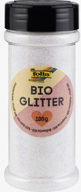 Bioglitter hvit 100 g 
