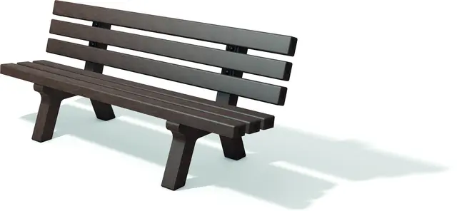 Canetti barnebenk med rygg brun B150 x D53 x H63 cm 