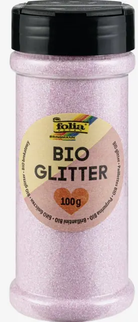 Bioglitter lys rosa 100 g 