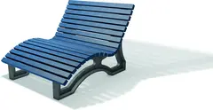 Aveto sun lounger gr&#229;/bl&#229; B150 x D28 x H34 cm