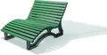 Aveto sun lounger gr&#229;/gr&#248;nn B150 x D28 x H34 cm
