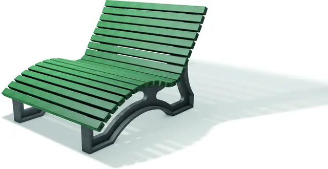 Aveto sun lounger grå/grønn B150 x D28 x H34 cm 