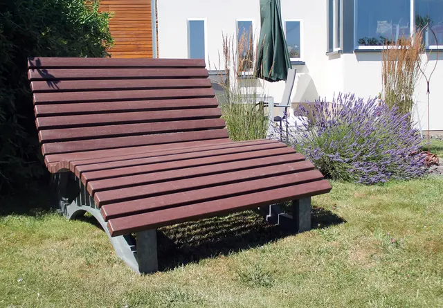 Aveto sun lounger grå/brun B150 x D28 x H34 cm 