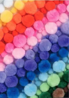 Pompon megamix Ø1-4 cm, 900 stk