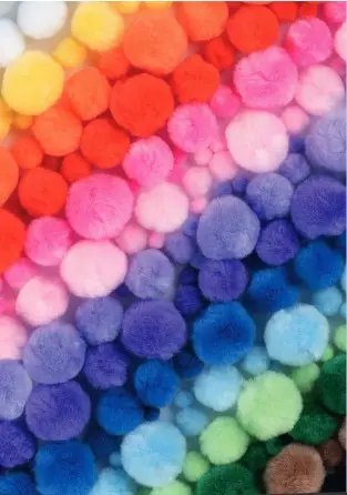 Pompon megamix Ø1-4 cm, 900 stk 