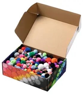 Pompon megamix Ø1-4 cm, 900 stk