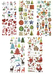 Klistremerker jul 255 stk