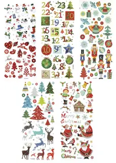 Klistremerker jul 255 stk