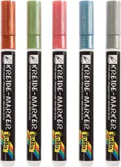 Kritt tusj metallik 5 stk